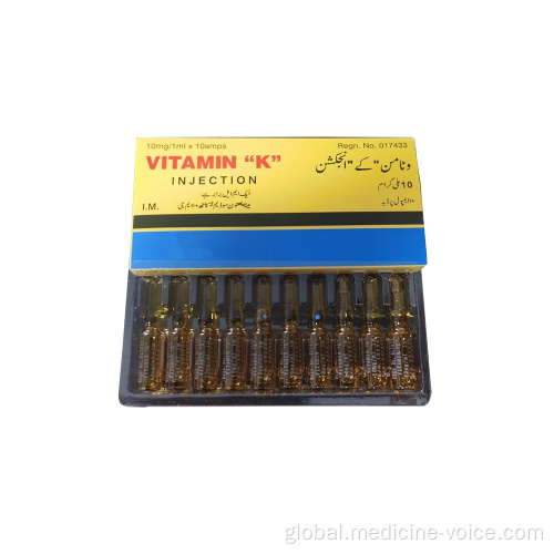 Vitamin & Nurtures Medicine GMP Vitamin K Injection 10mg/Ml Manufactory